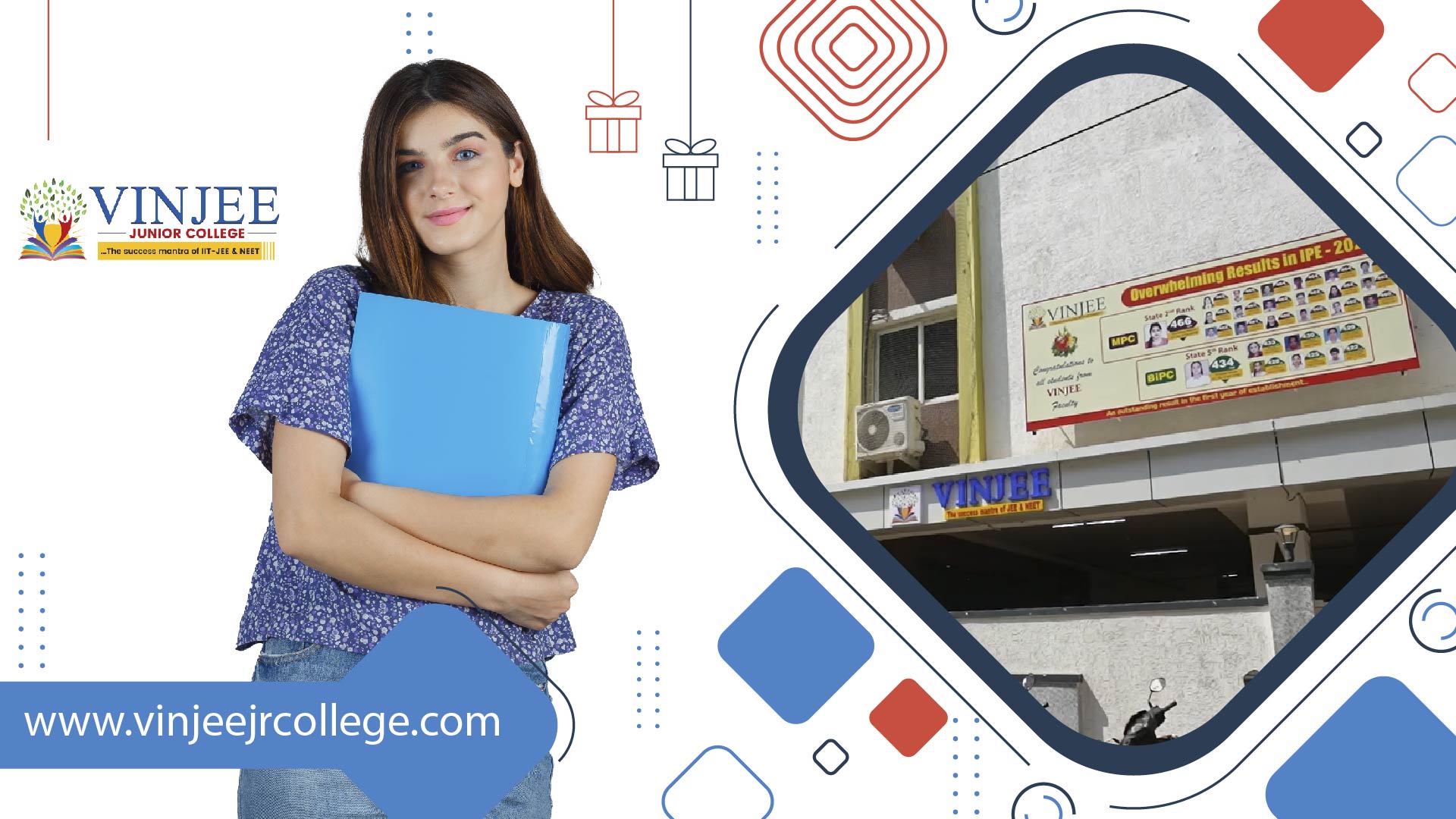 Vinjée Junior College building in Kukatpally Hyderabad – Best MPC and BiPC college