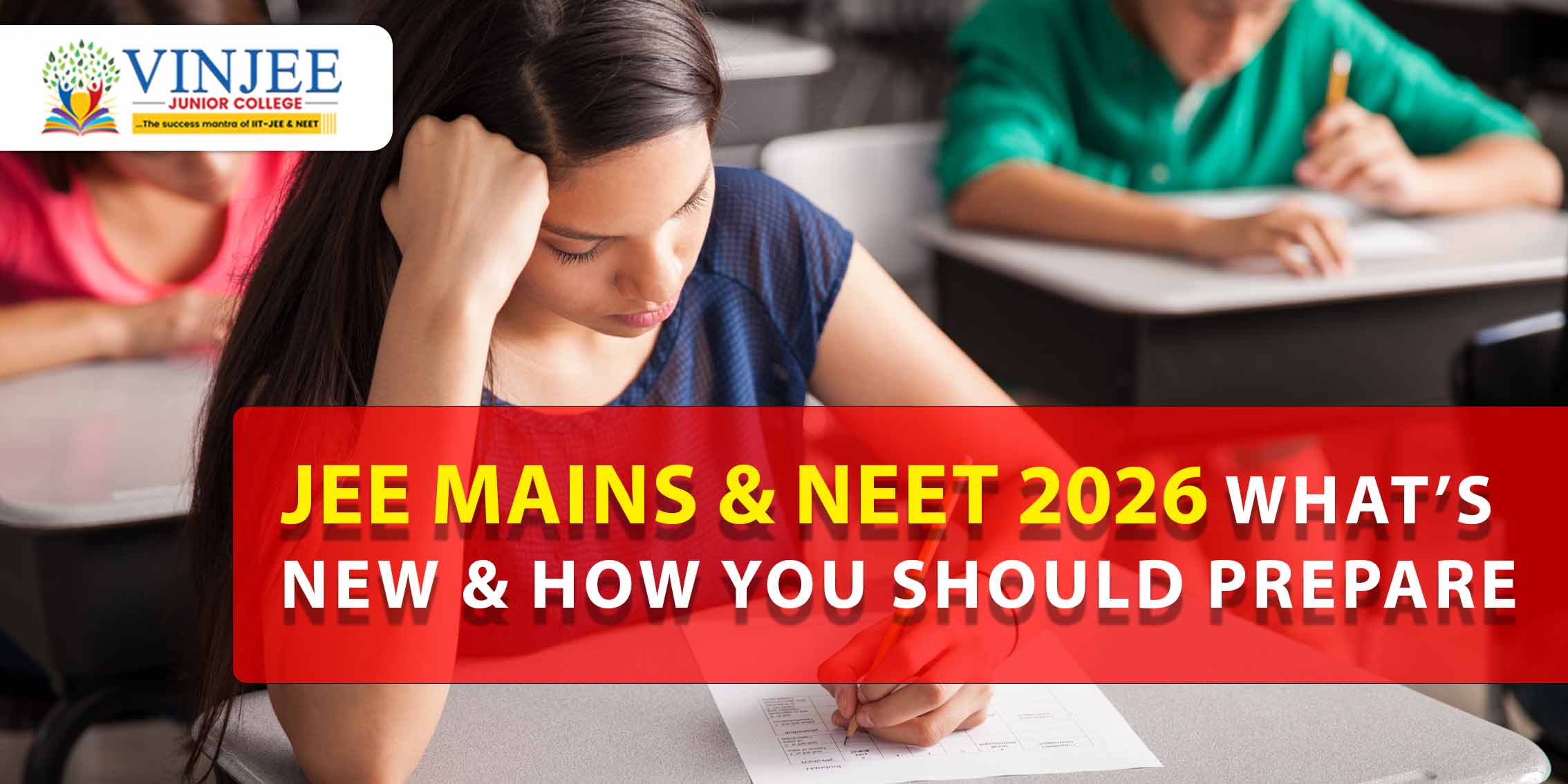 Students studying together – JEE & NEET 2026 prep at Vinjée Jr College, Kukatpally